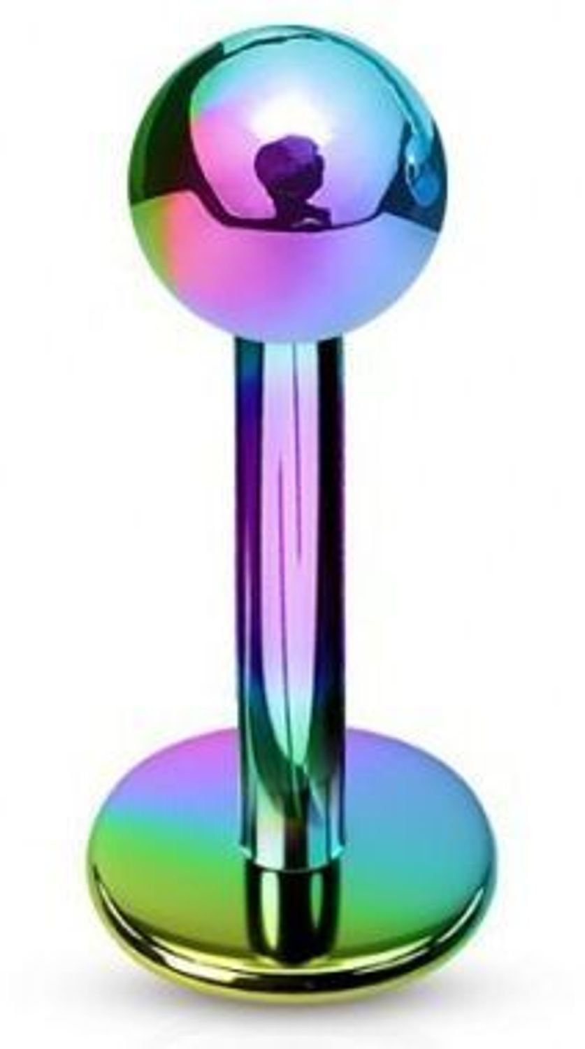 Tęczowy labret z kulką DIA-PW422 A-TĘCZOWY – tytanowy kolczyk do ucha PVD Rainbow (1).jpg